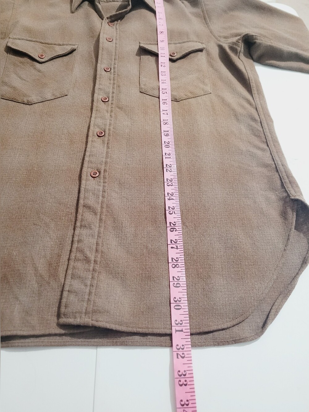 Vintage Pendleton Outdoors Man 100% Virgin Wool Shirt USA Made Brown Large - Picture 11 of 15